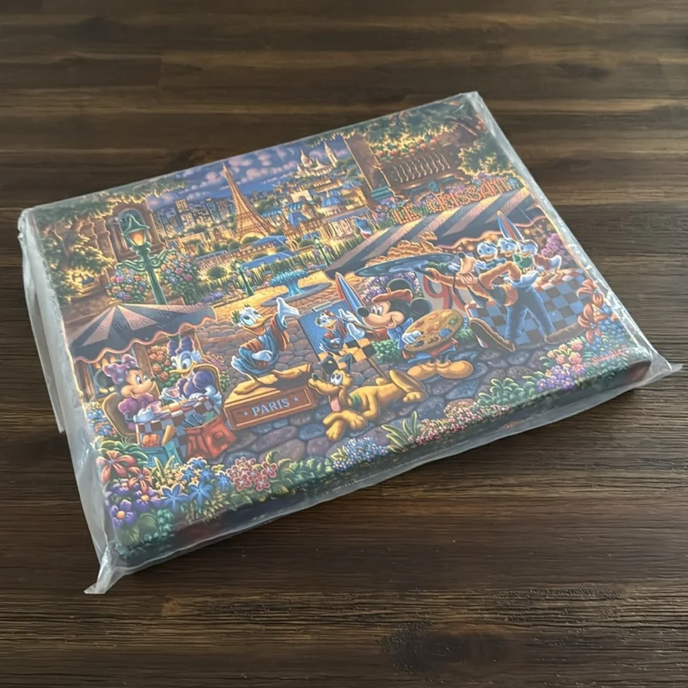 Thomas Kinkade Studios Disney Mickey & Friends Painting in Paris 11x14 Canvas - Picture 9 of 10